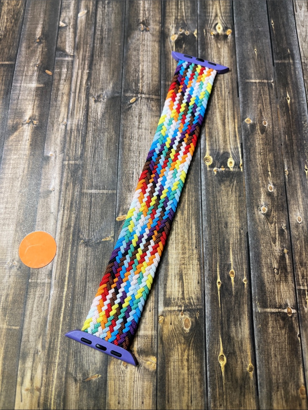 5for$10 Braided 42mm/44mm/45 S/M Apple Watchbands Stretch Band - Rainbow